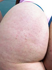 The stunning girl is exposing her breasts