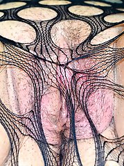 Black sex toy in action