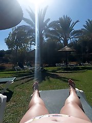 A European woman of a certain age with perfect breasts.