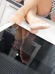 Sexy Gilf Iris In Dress Shirt and Pantyhose