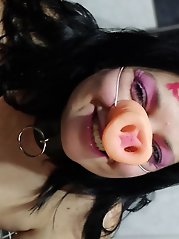 Long-legged aged granny gets her pussy fucked