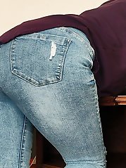 A mature woman experiences intense anal penetration