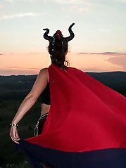 On the Hill under sunset sky