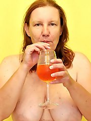 Removing clothes in a forested area of Bad Lauterbach