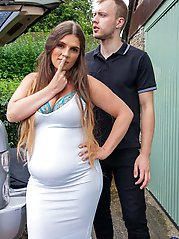 Big breasted mom Dani cheating with young boy